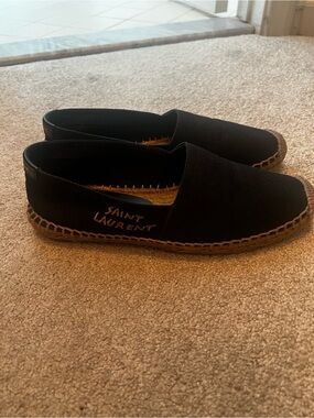 Saint Laurent Black Canvas Espadrilles